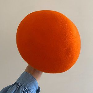 NWT COS ORANGE WOOL STRUCTURED BERET